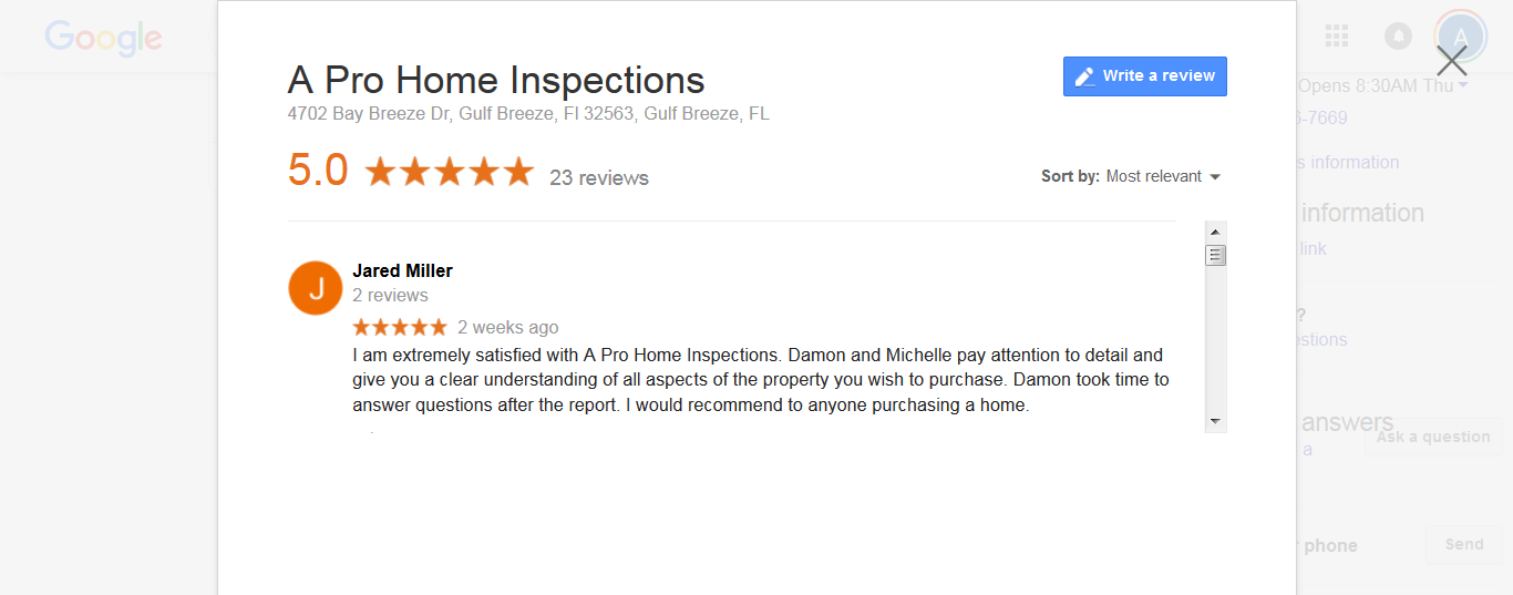 Home inspection company